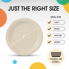 7 In. Ivory Paper Plates - 50 Ct.