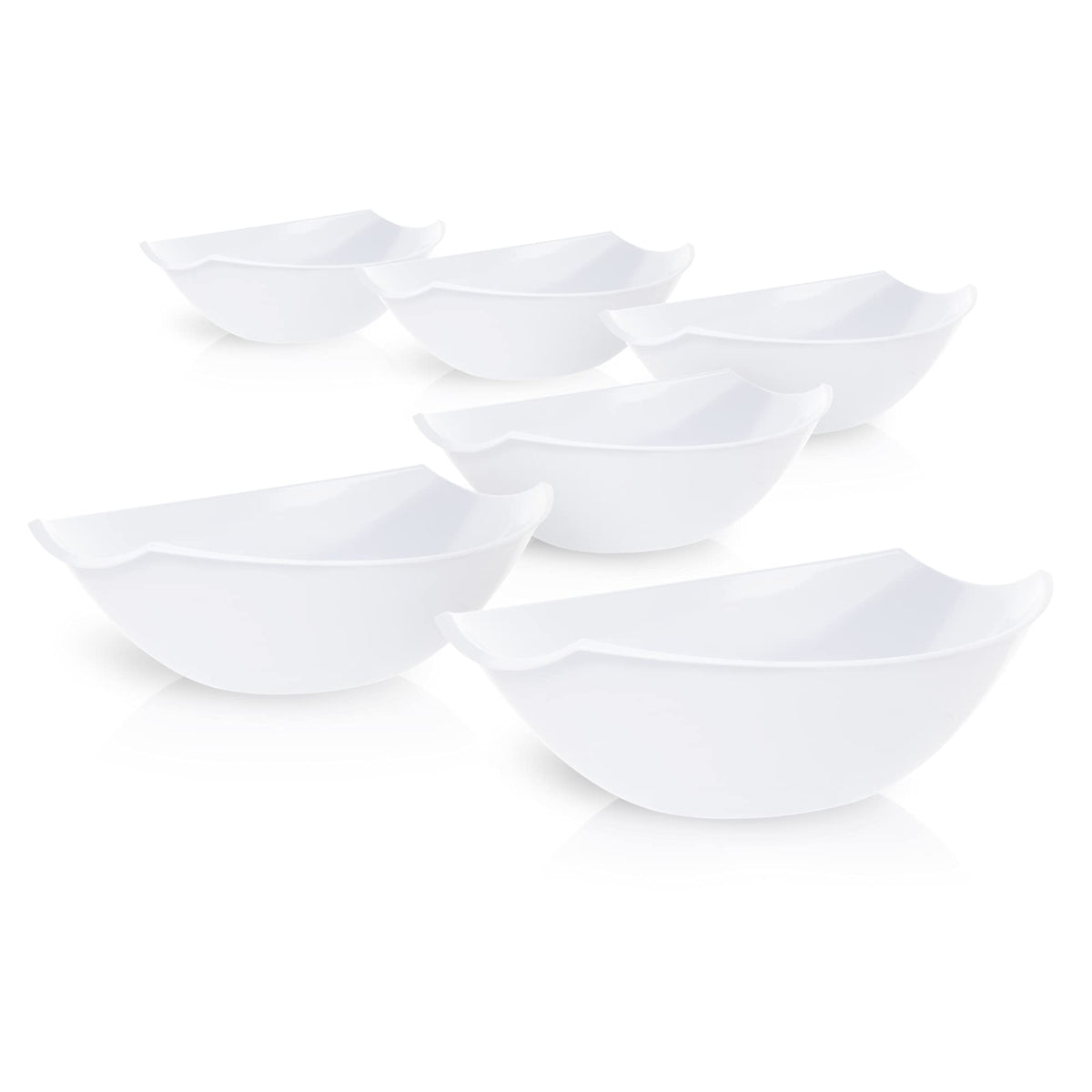 48 Oz. | White Plastic Stadium Bowl | 36 Count