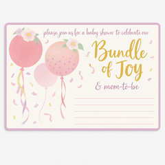 "It's a Girl" Deluxe Baby Shower Invitation