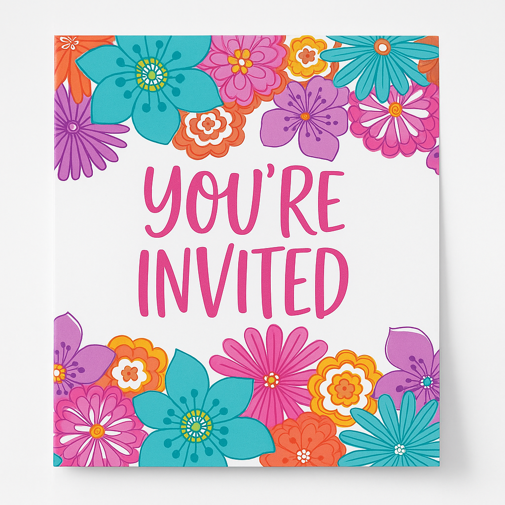 Pretty Petals Birthday Invitations