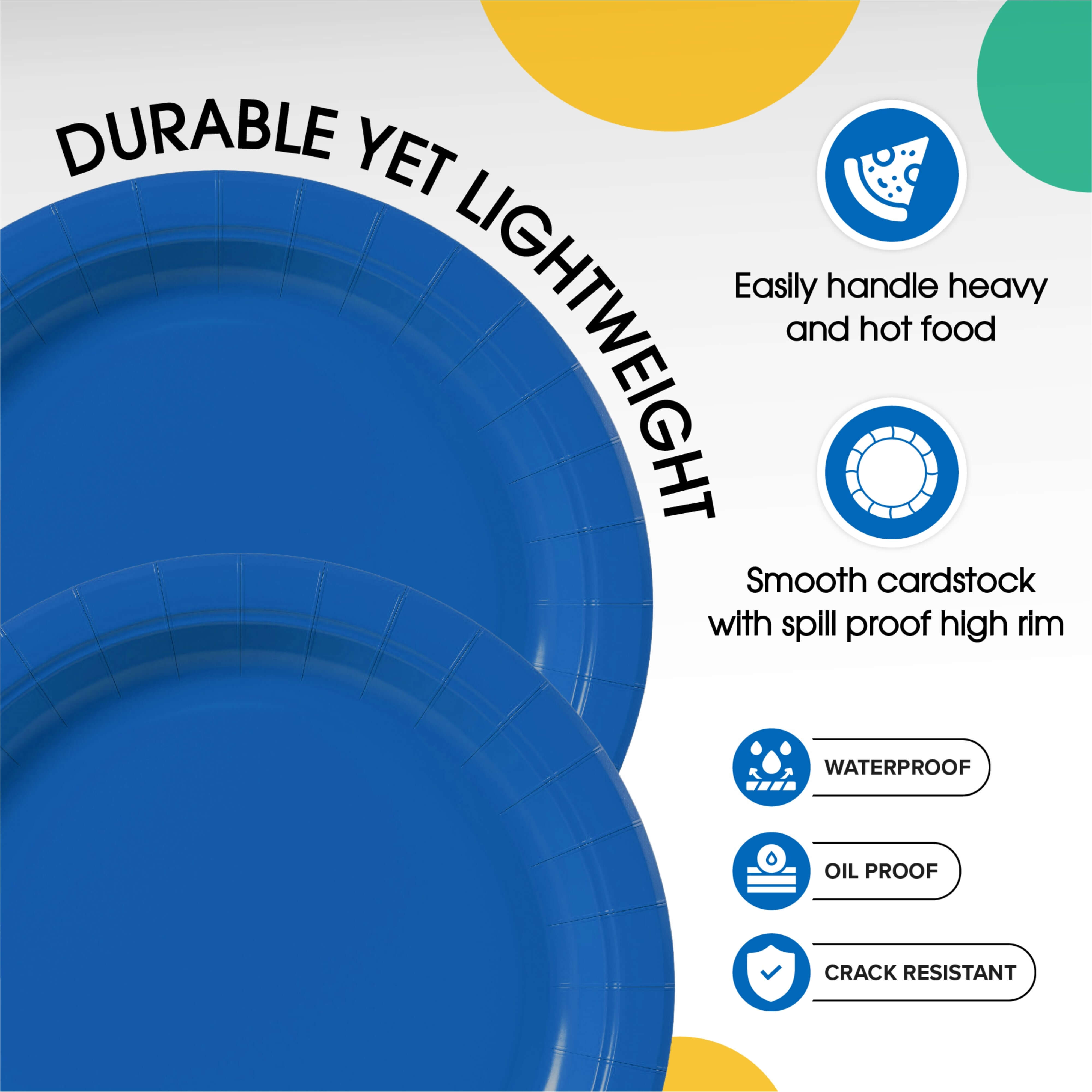 10 In. Dark Blue Paper Plates | Case of 1000