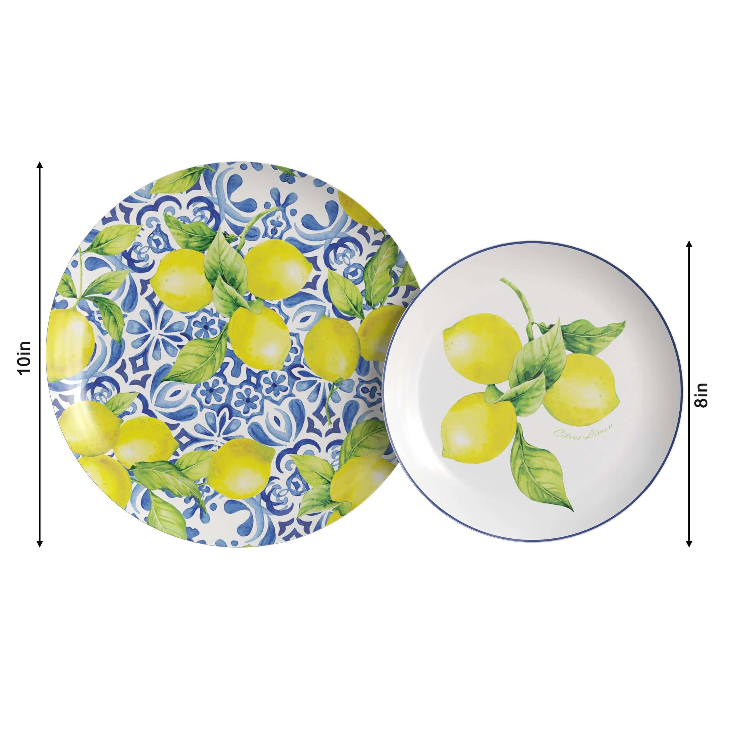 Earthtrends Tuscan Design Paper Plates Combo Set 16/16