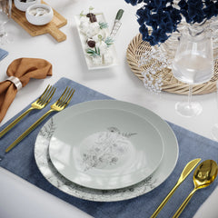 10"" Blossom Circle Design Plastic Plates (10)