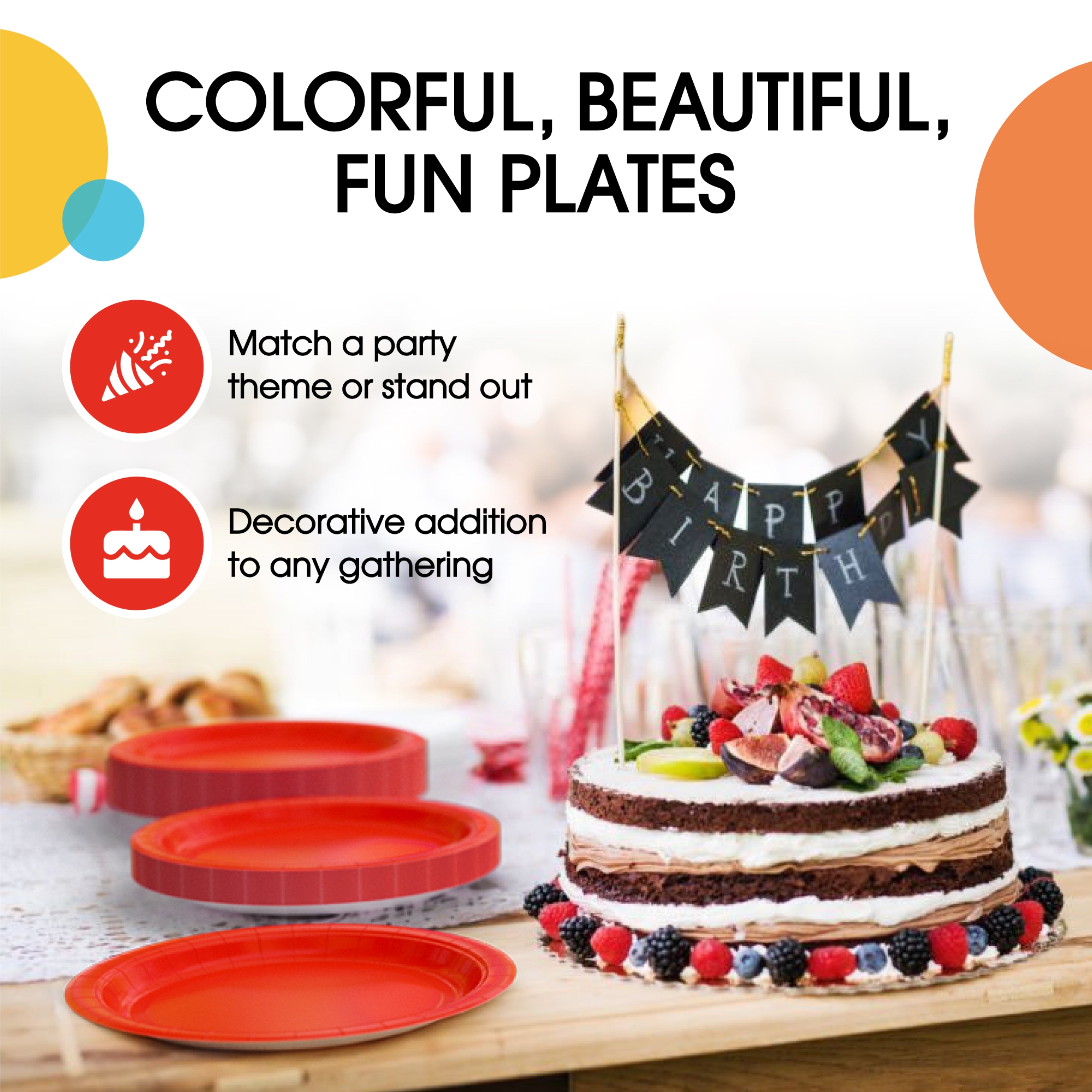 9 In. Red Paper Plates | Case of 1000