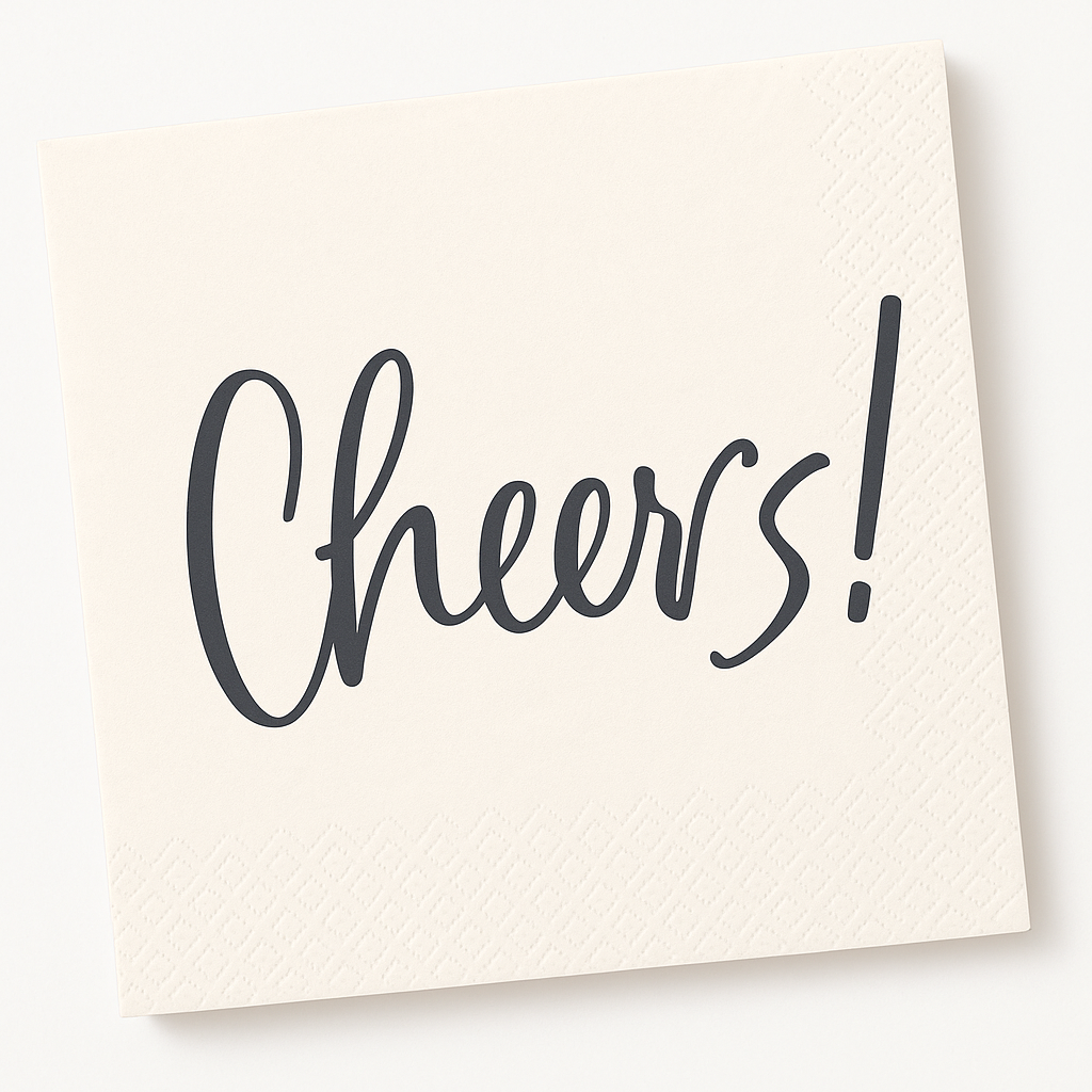Cheers! Cocktail Beverage Napkins - 5 in.