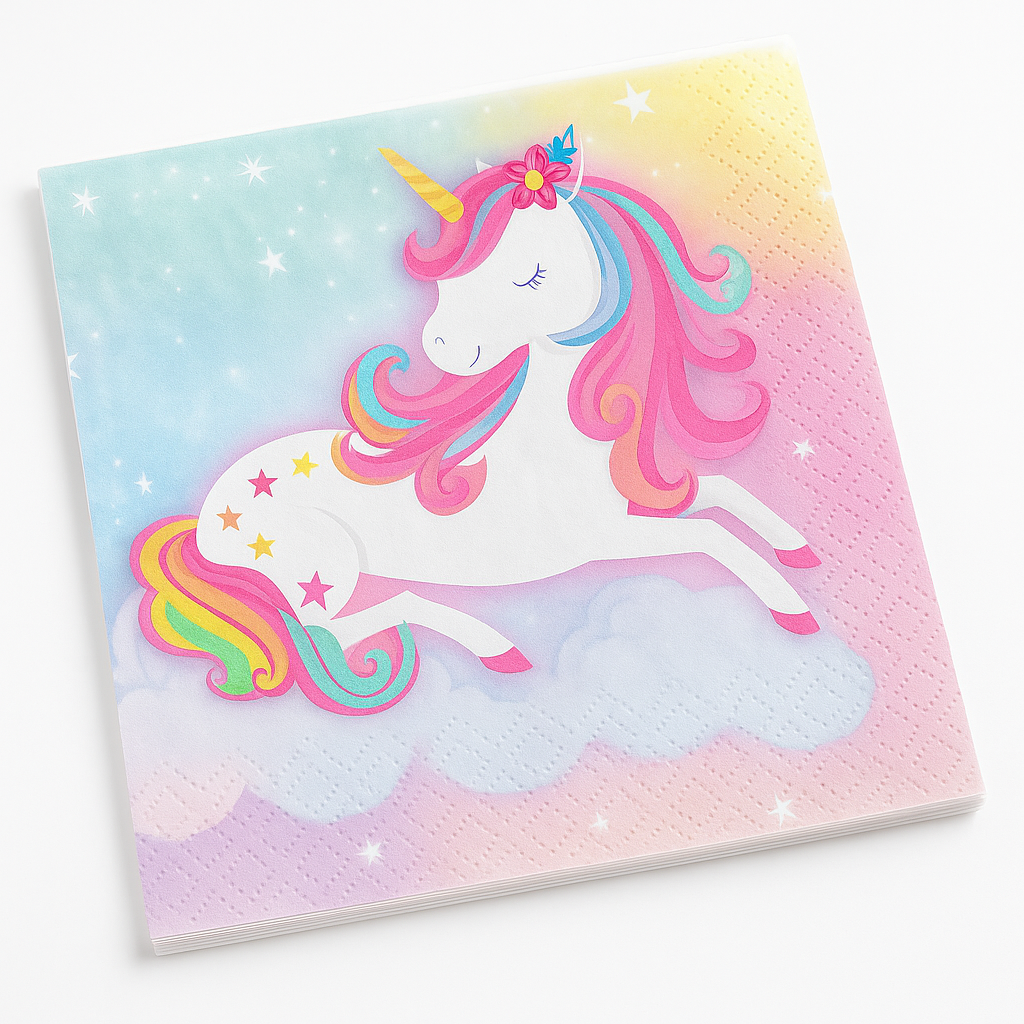 Enchanted Unicorn Beverage Napkins - 16 Pack