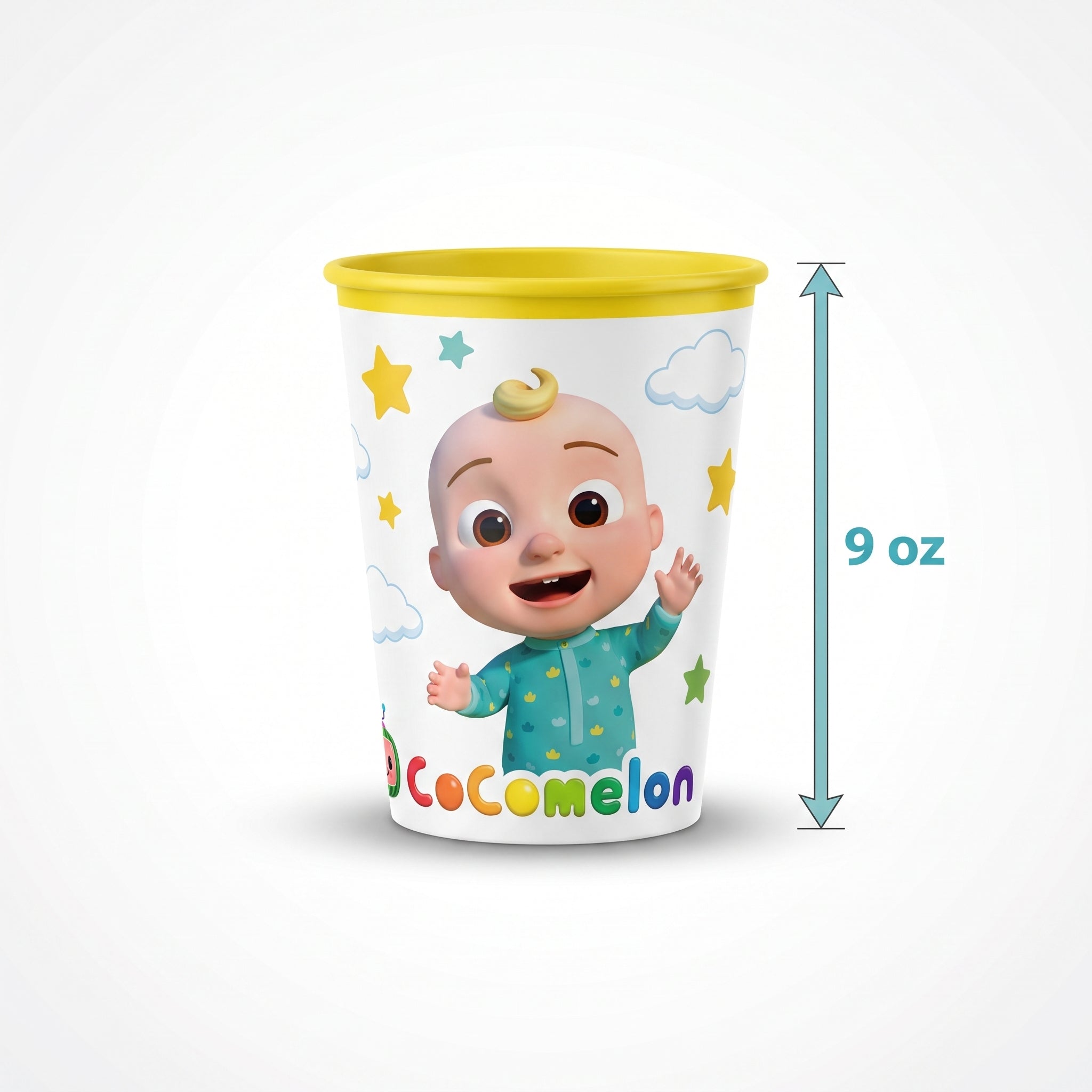 CoComelon 9oz Paper Cups - 8 Pack for Kids' Birthday Parties