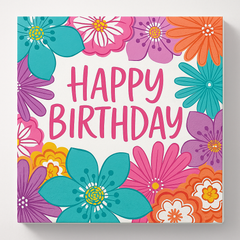 Pretty Petals Birthday Beverage Napkins