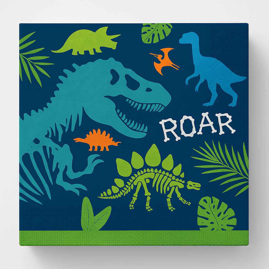 Dino-Mite Birthday Beverage Napkins