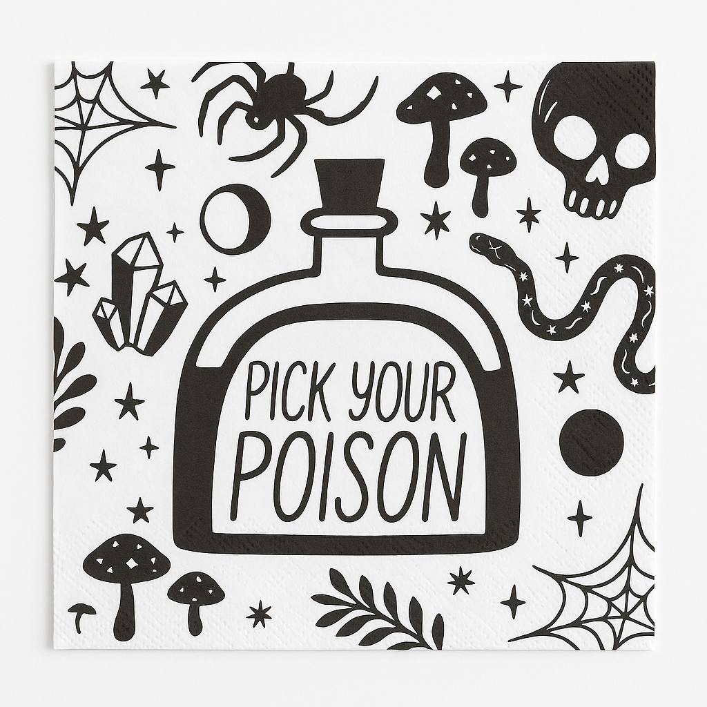 Spellbound Halloween Beverage Napkins - 5 In. X 5 In.