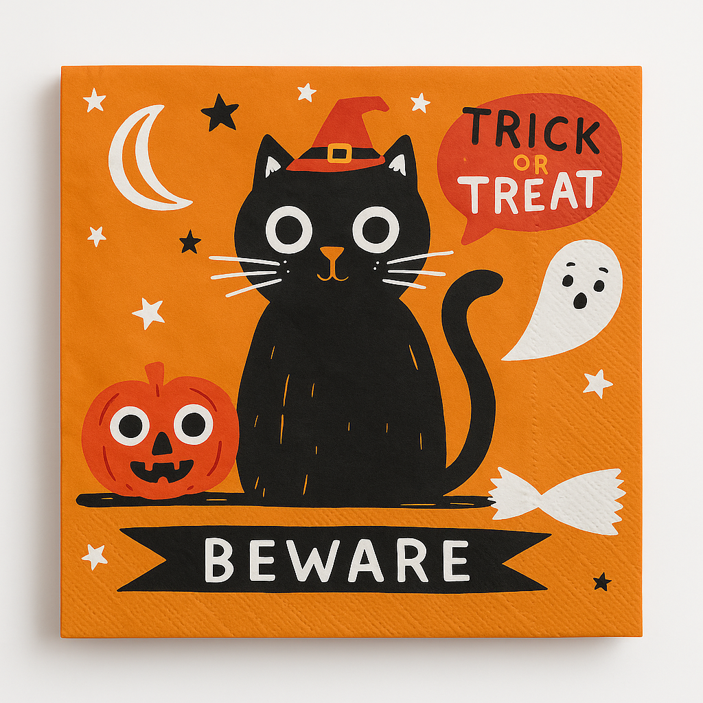 Spooky Friends Halloween Beverage Napkins