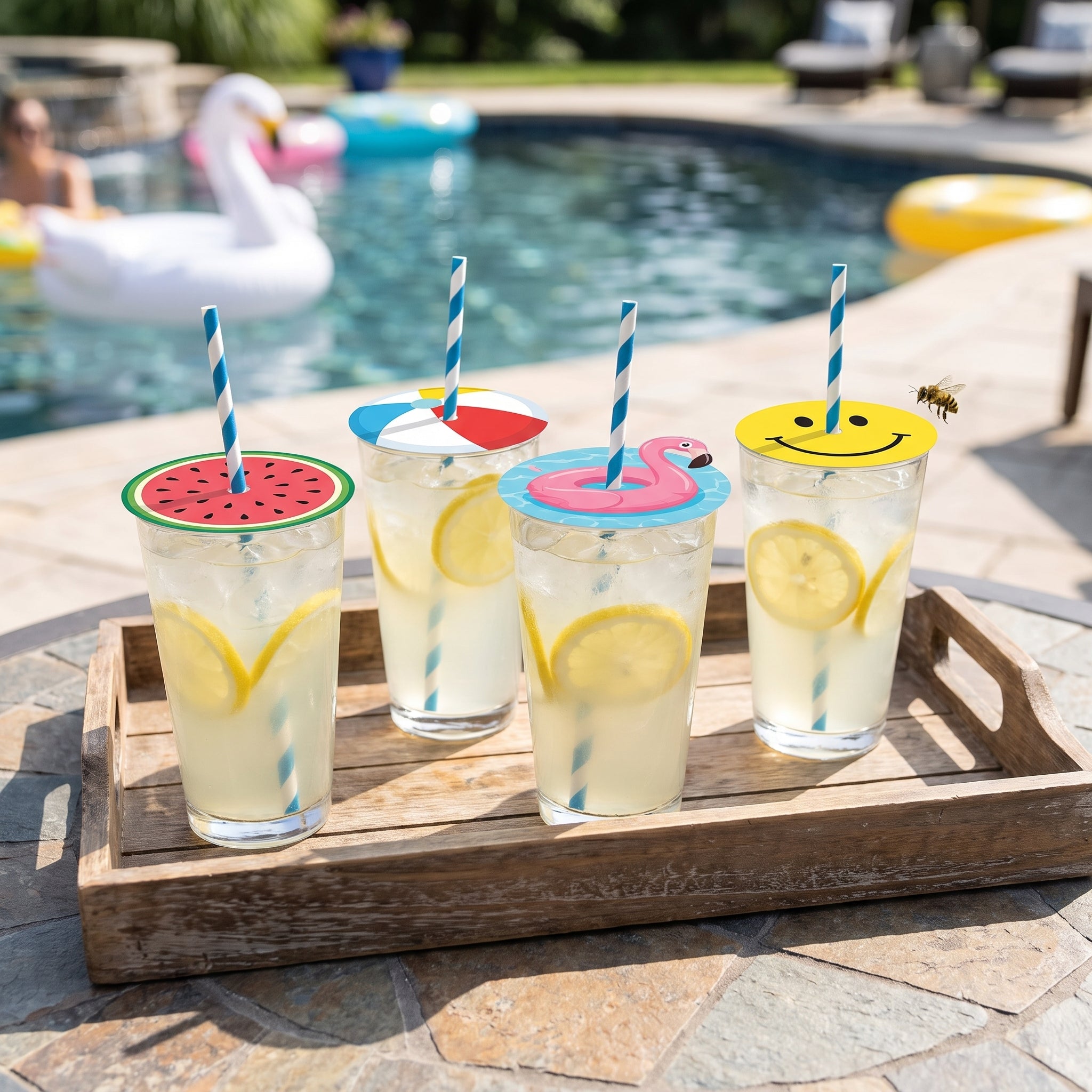 Pool Party Paper Drink Topper Set