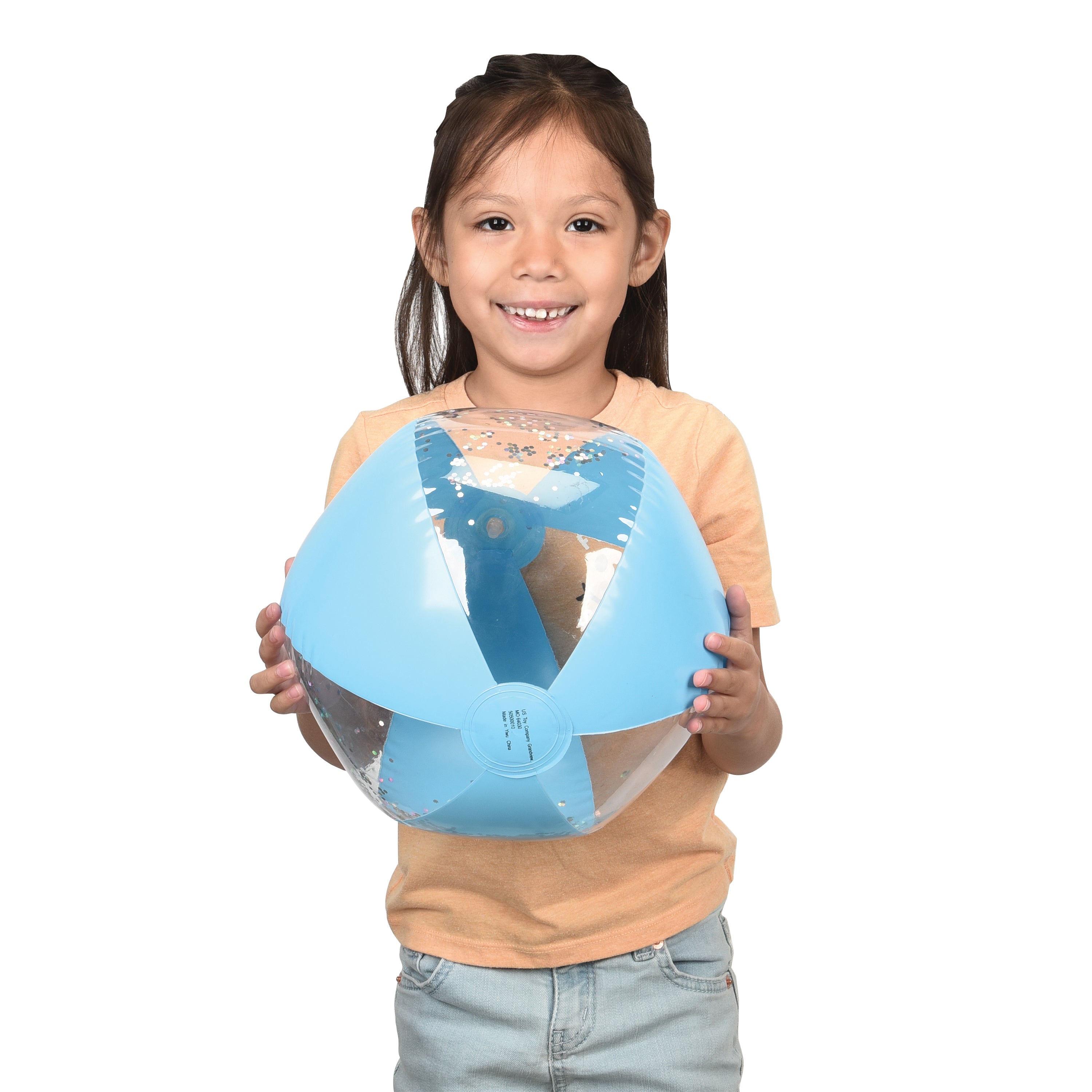 Glitter Stripe Beach Ball - 12 Count