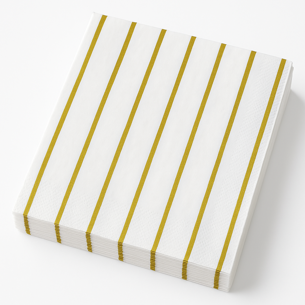 Elegant Gold Motif Luncheon Napkins