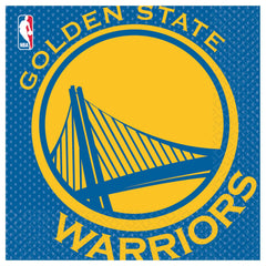 Golden State Warriors Lunch Napkins - 6.5 In. x 6.5 In. - 16 Pack
