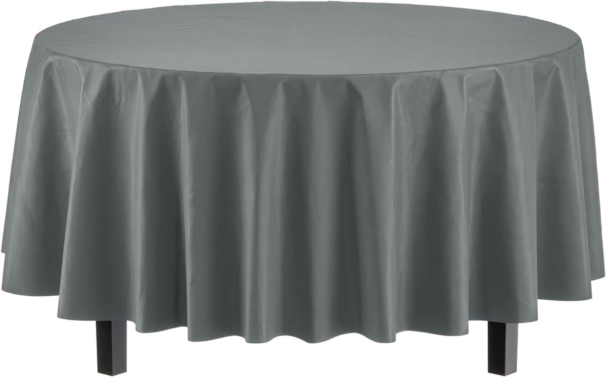 Round Silver Table Cover