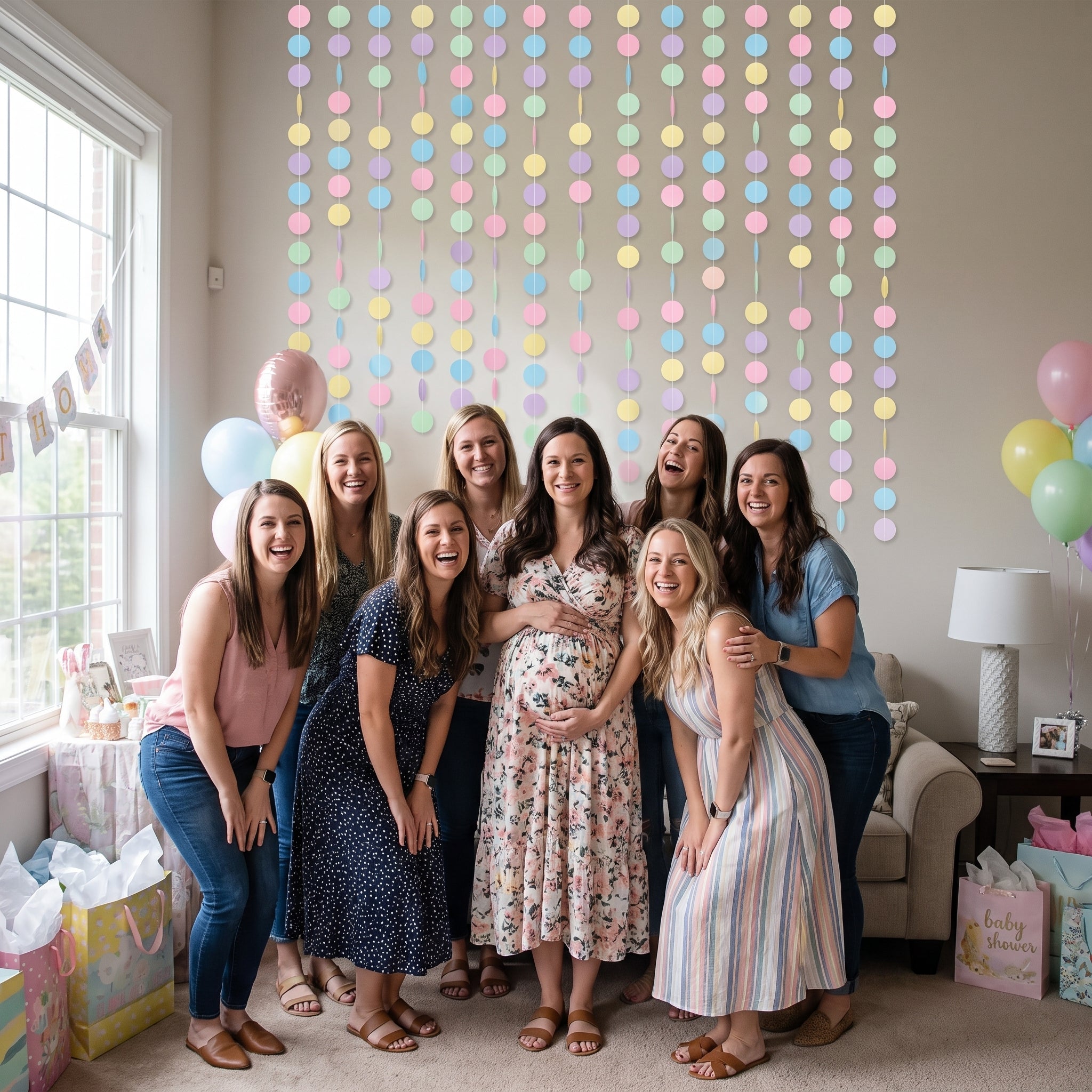 Pastel Circle Tissue Backdrop Decoration