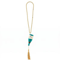 New Year's Eve Champagne Bottle Beaded Necklace