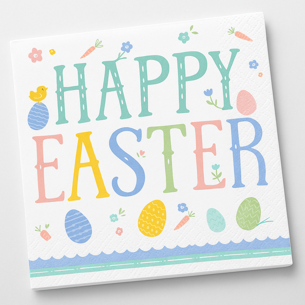 Pretty Pastels Easter Dinner Napkins - 16 Pack