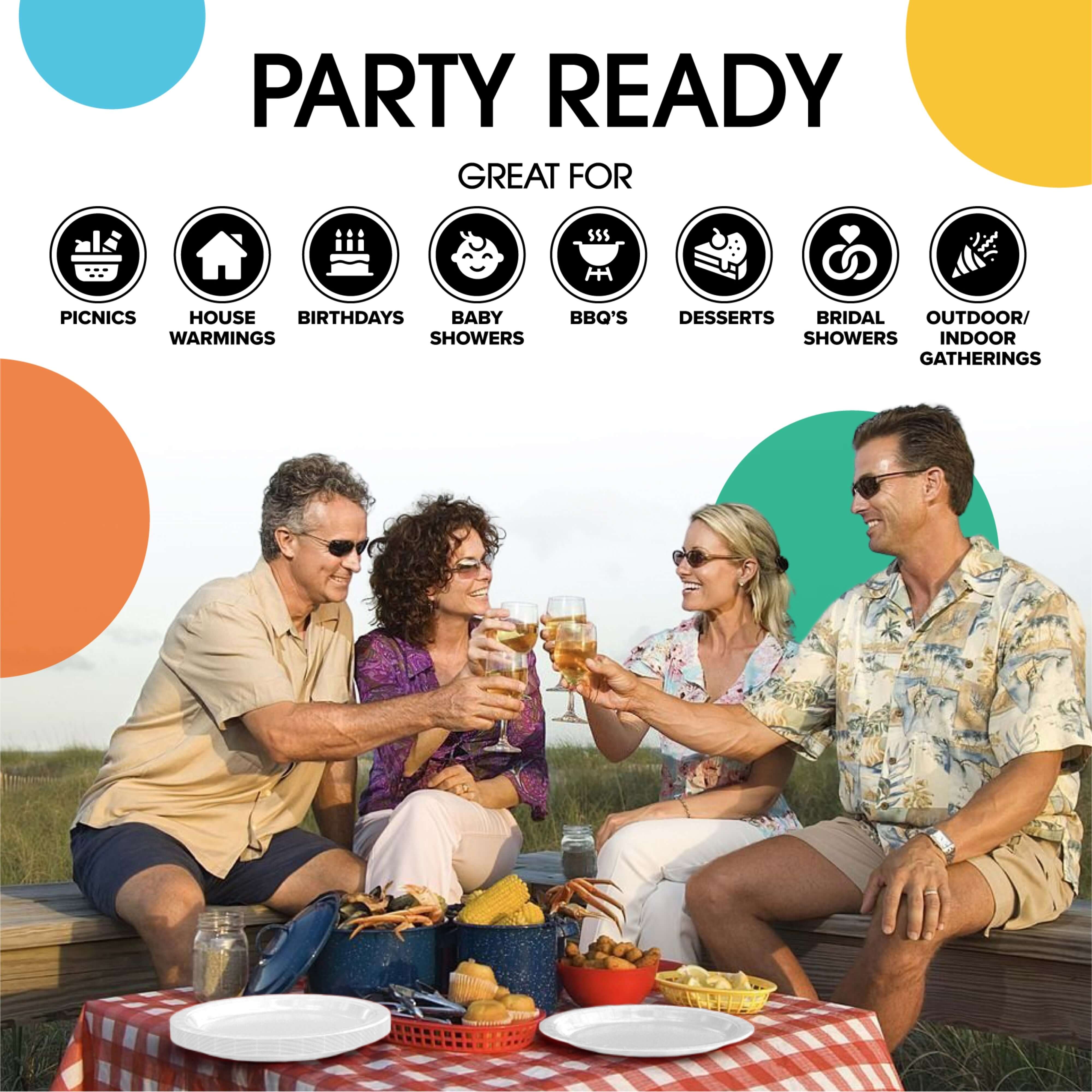 7 In. White Paper Plates - 50 Ct.