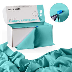 54 In. x 100 Ft. Cut To Size Table Roll  | Aqua | Case of 6