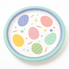 Pretty Pastel Easter Dessert Plates - 7" Round, 8-Pack