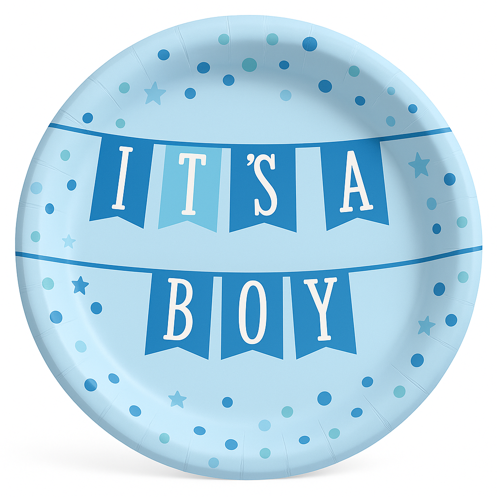 It's a Boy Baby Shower Paper Plates - 6.75"