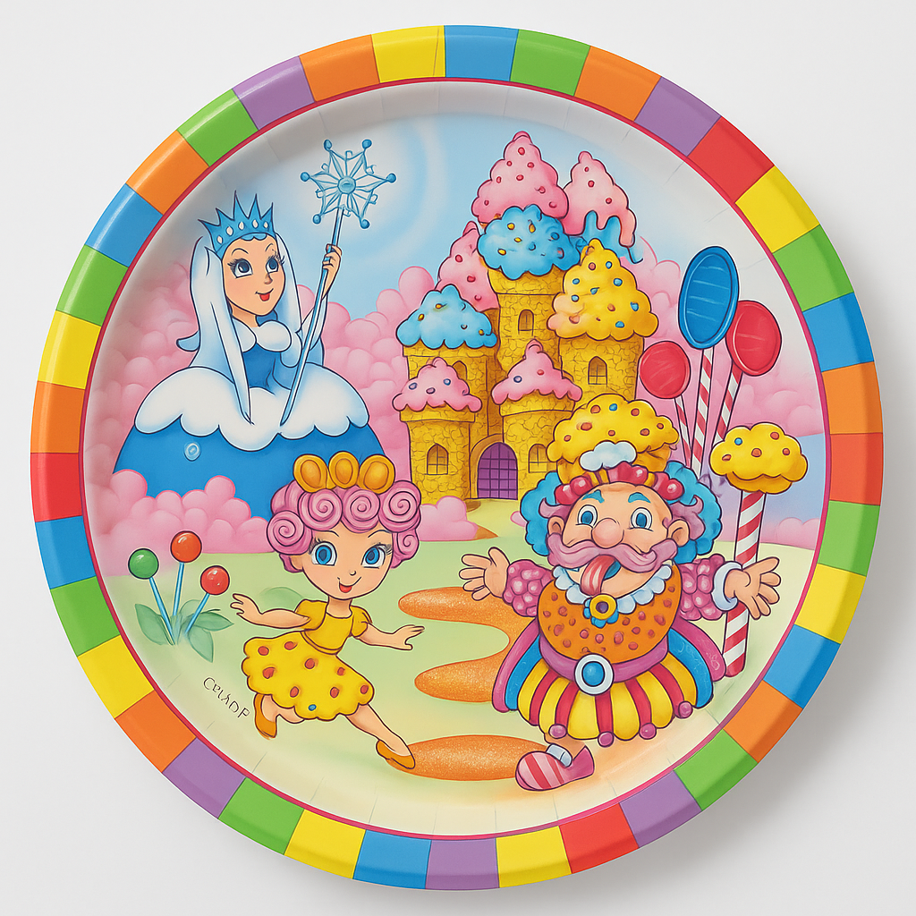 Hasbro Candyland Party 9" Round Paper Plates