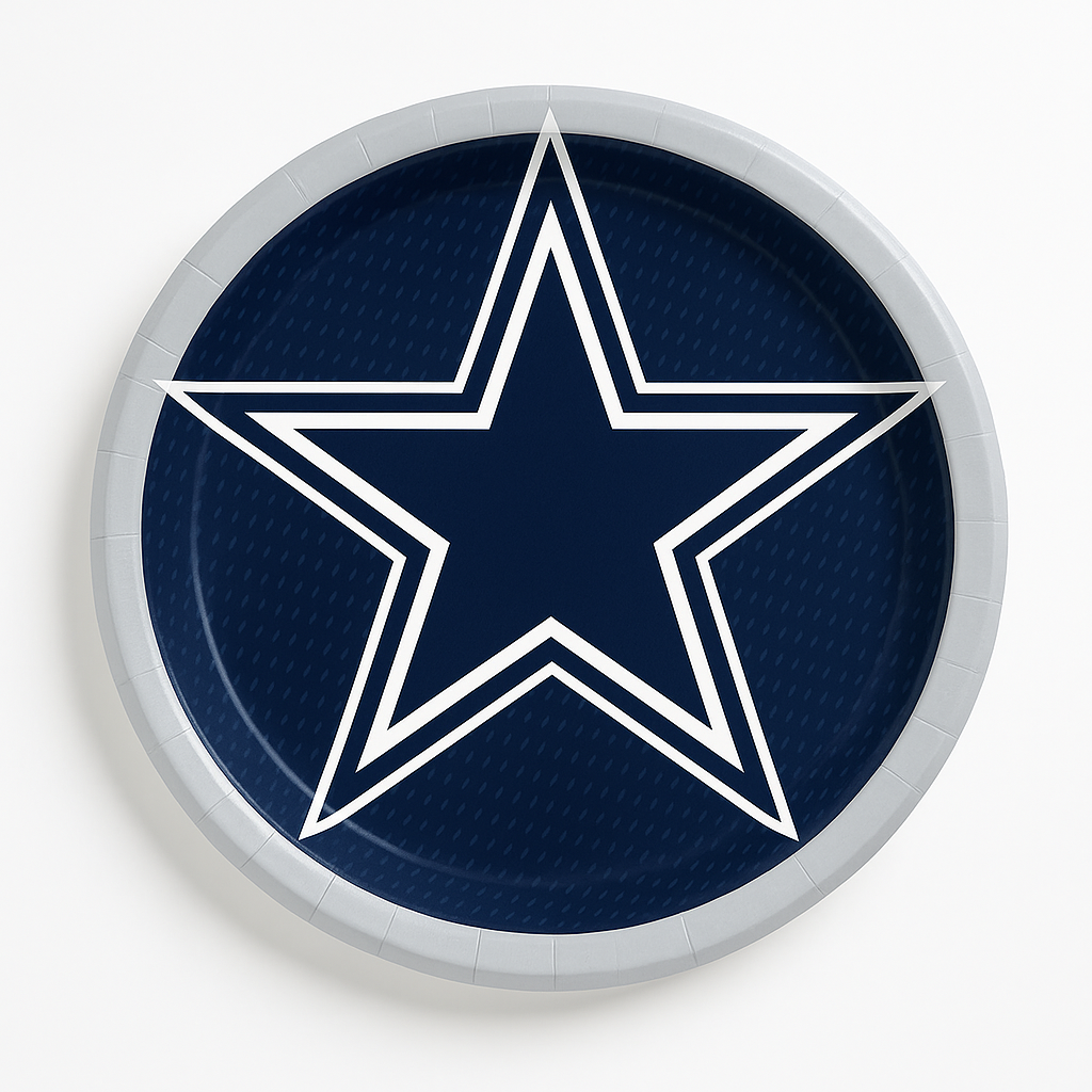 Dallas Cowboys 9" Round Paper Plates