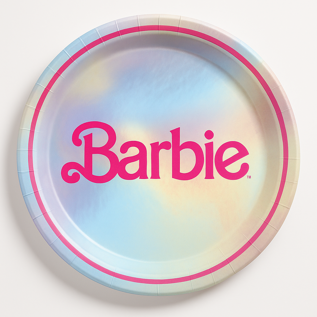 Barbie Dream Party 9" Round Embossed Paper Plates - 8 Pack