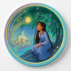 Disney Wish Asha 9-Inch Foil Appetizer Plates, 8-Pack