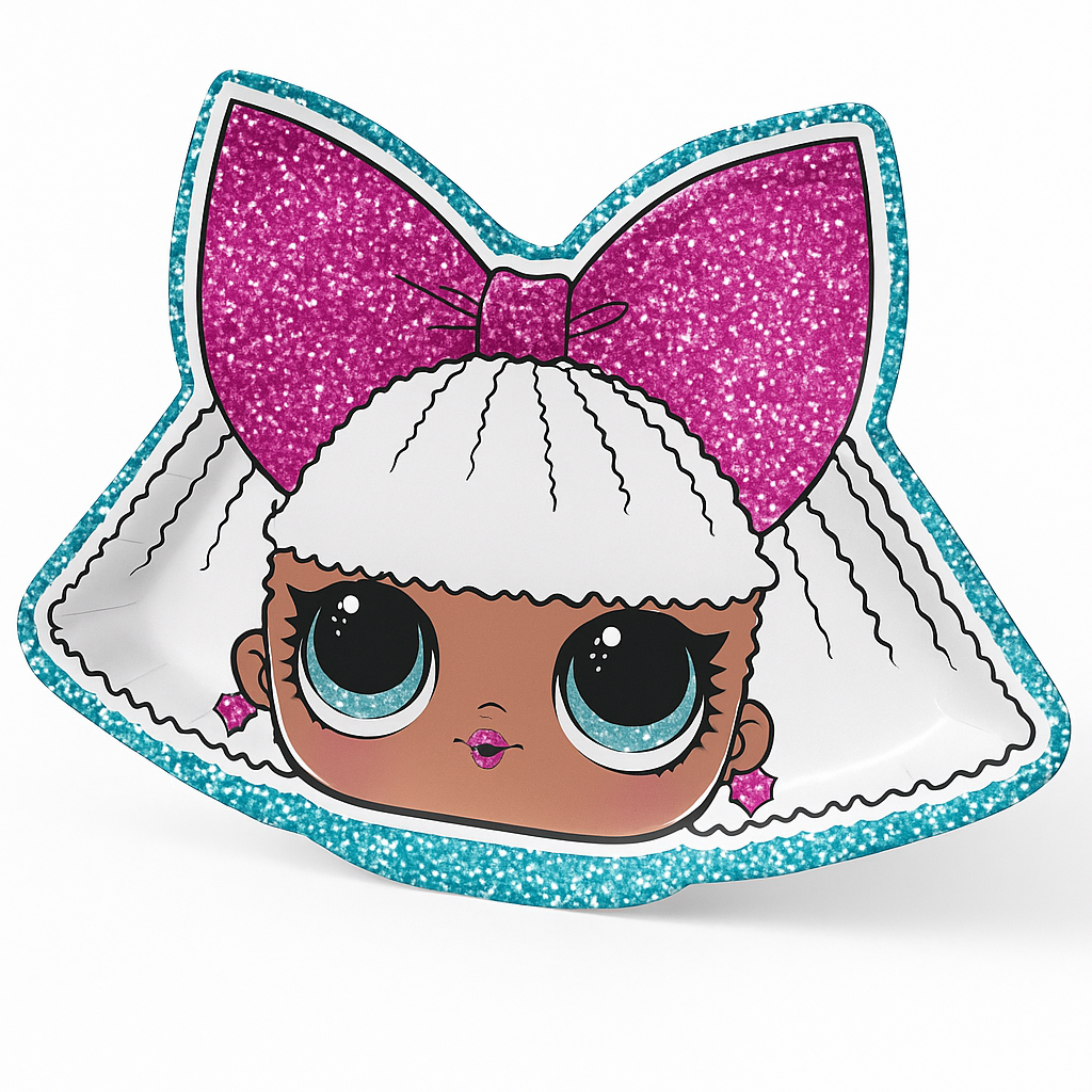 LOL Surprise! Prismatic Dessert Plates - 7" Shaped Party Plates, 8 Pack