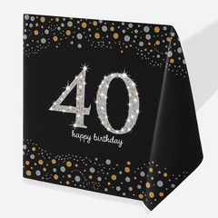 Sparkling Celebration 40th Birthday Plastic Table Cover