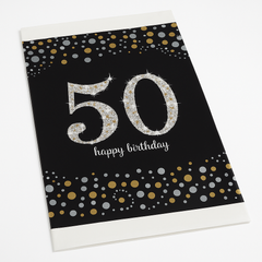 Sparkling Celebration 50th Birthday Plastic Table Cover