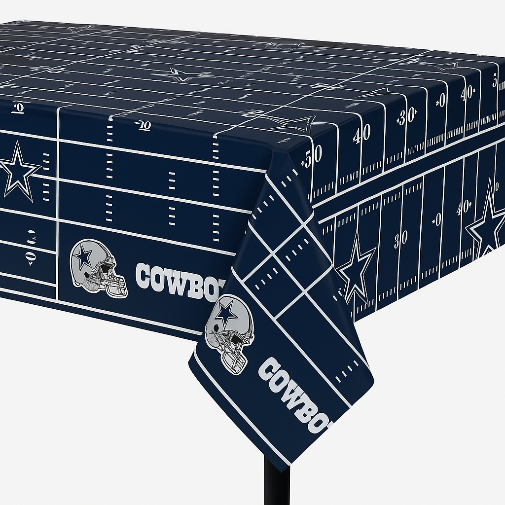 Dallas Cowboys All-Over Print Plastic Table Cover