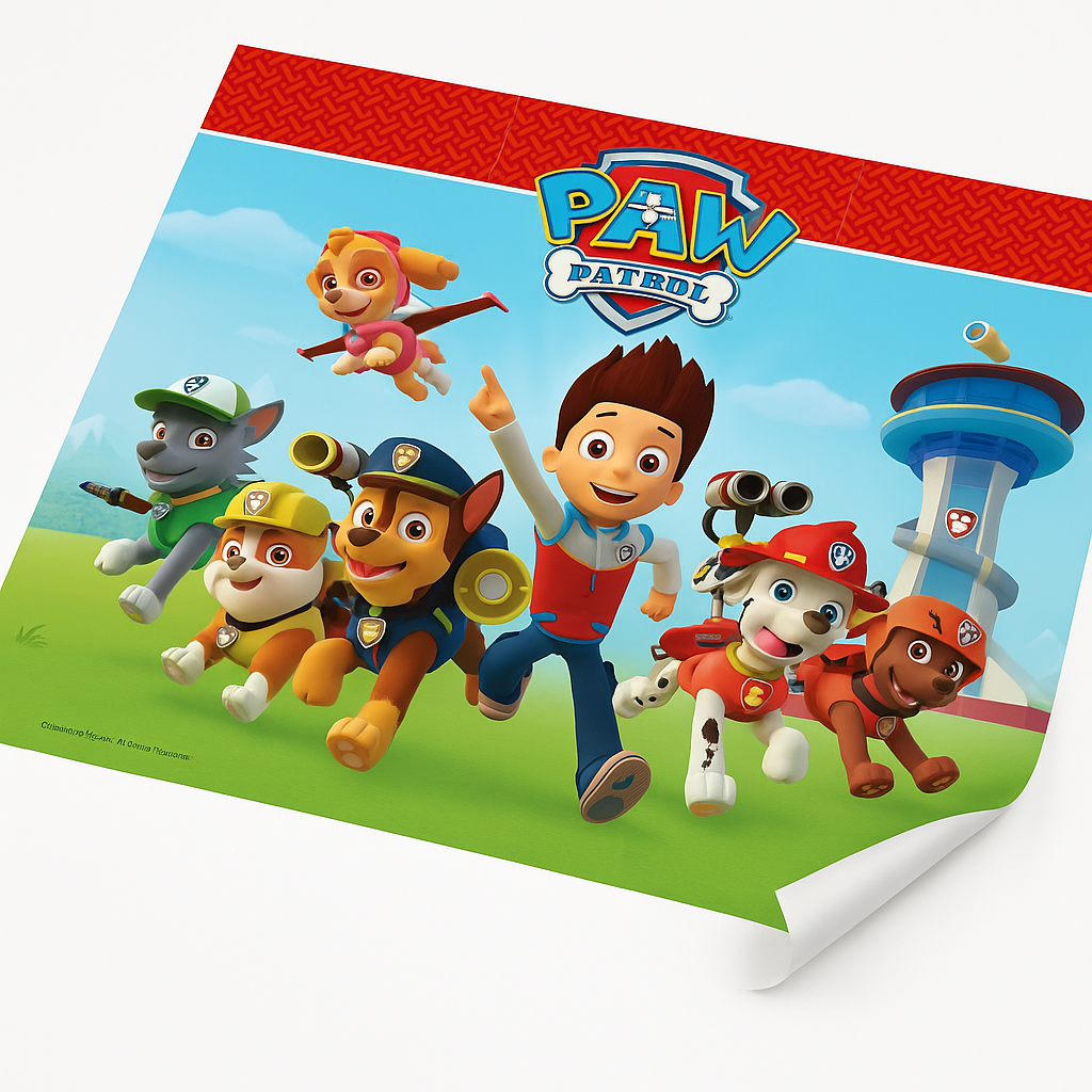 Paw Patrol Adventures Plastic Table Cover - Kids Birthday Party