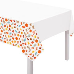 Happy Turkey Day Plastic Table Cover