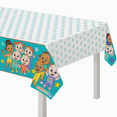 CoComelon Plastic Table Cover for Kids Birthday Parties, 54x96 inches