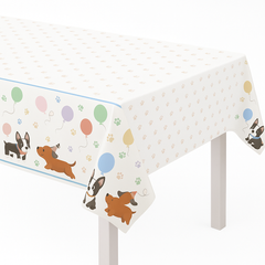 Playful Pups Plastic Table Cover