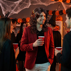 Men's Wavy Dark Hair Wig - Halloween Costume Accessory