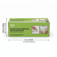 Kiwi Green Plastic Table Cover Roll with Slide Cutter - 54" x 126 ft