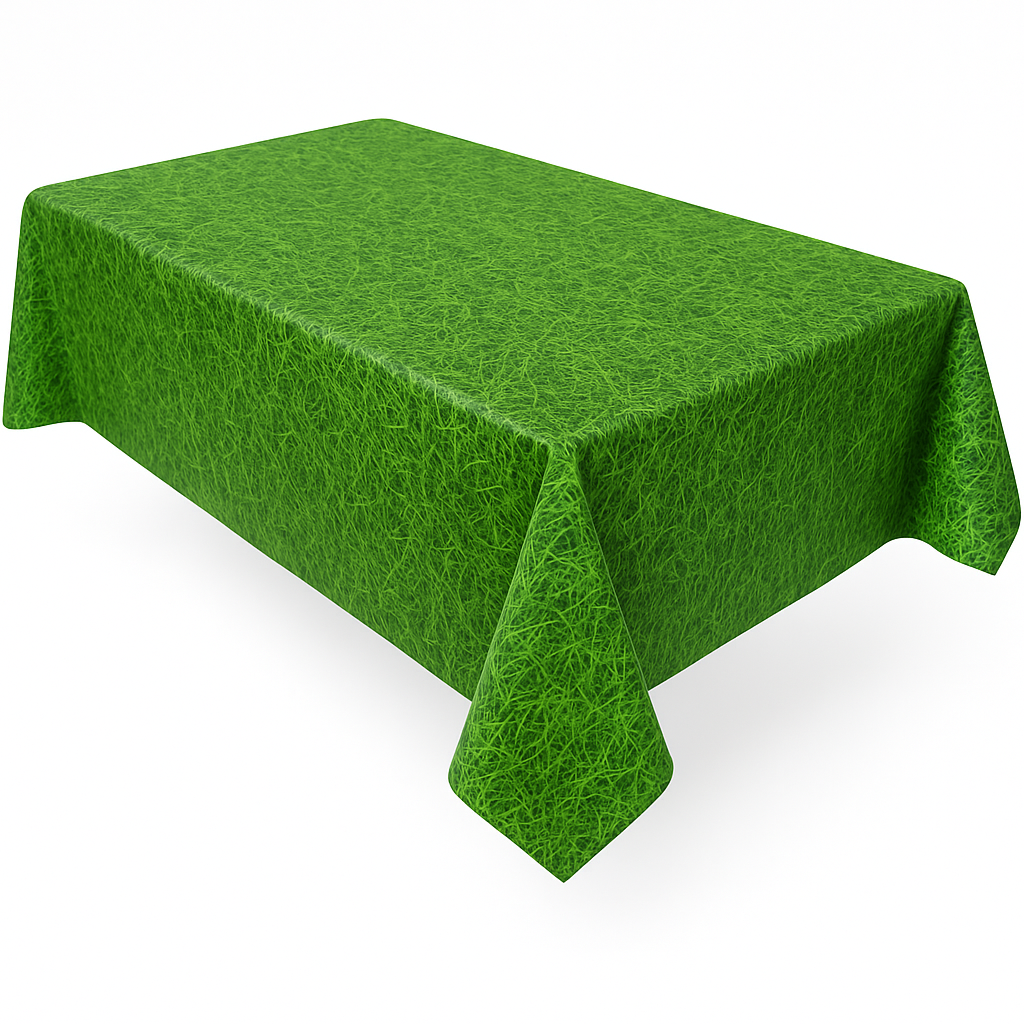Faux Grass Flannel Backed Plastic Table Cover - 52 in. x 90 in.