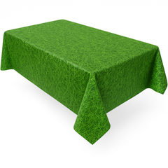 Faux Grass Flannel Backed Plastic Table Cover - 52 in. x 90 in.