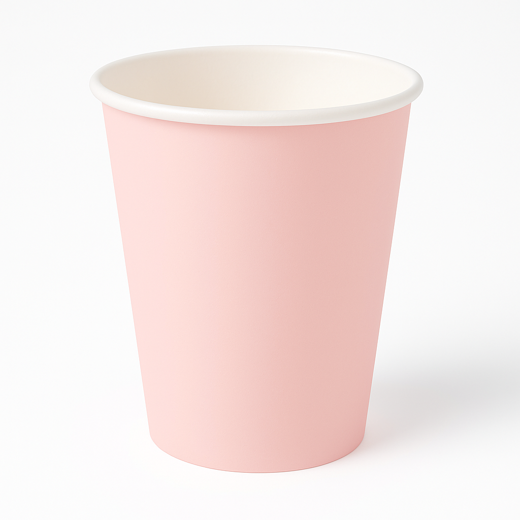 Pale Pink 9oz Paper Cups - Value Pack
