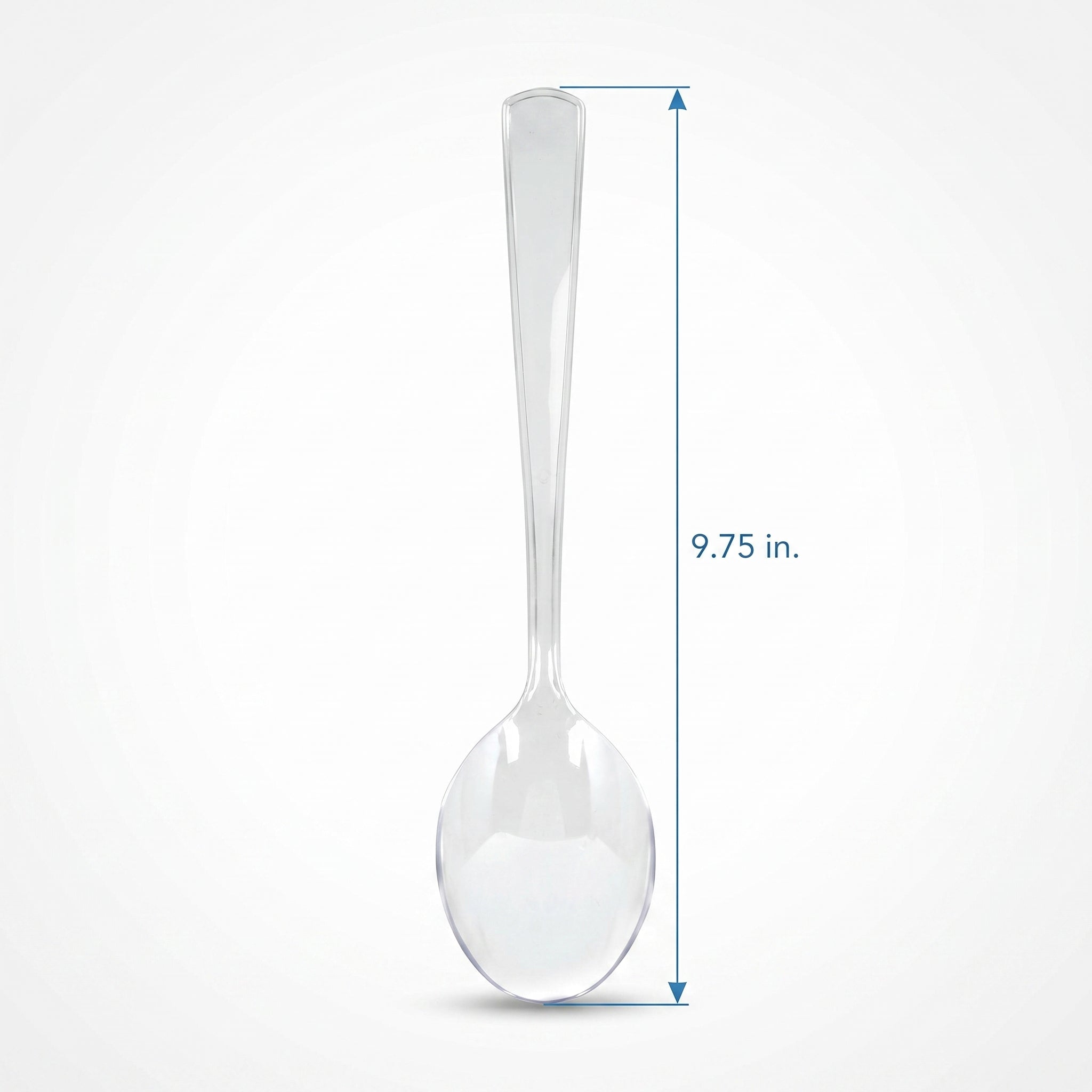 Clear 9.75" Plastic Serving Spoons for Catering