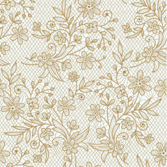Gold Floral Plastic Table Covers | 6 Pack - 54 In. x 108 In.