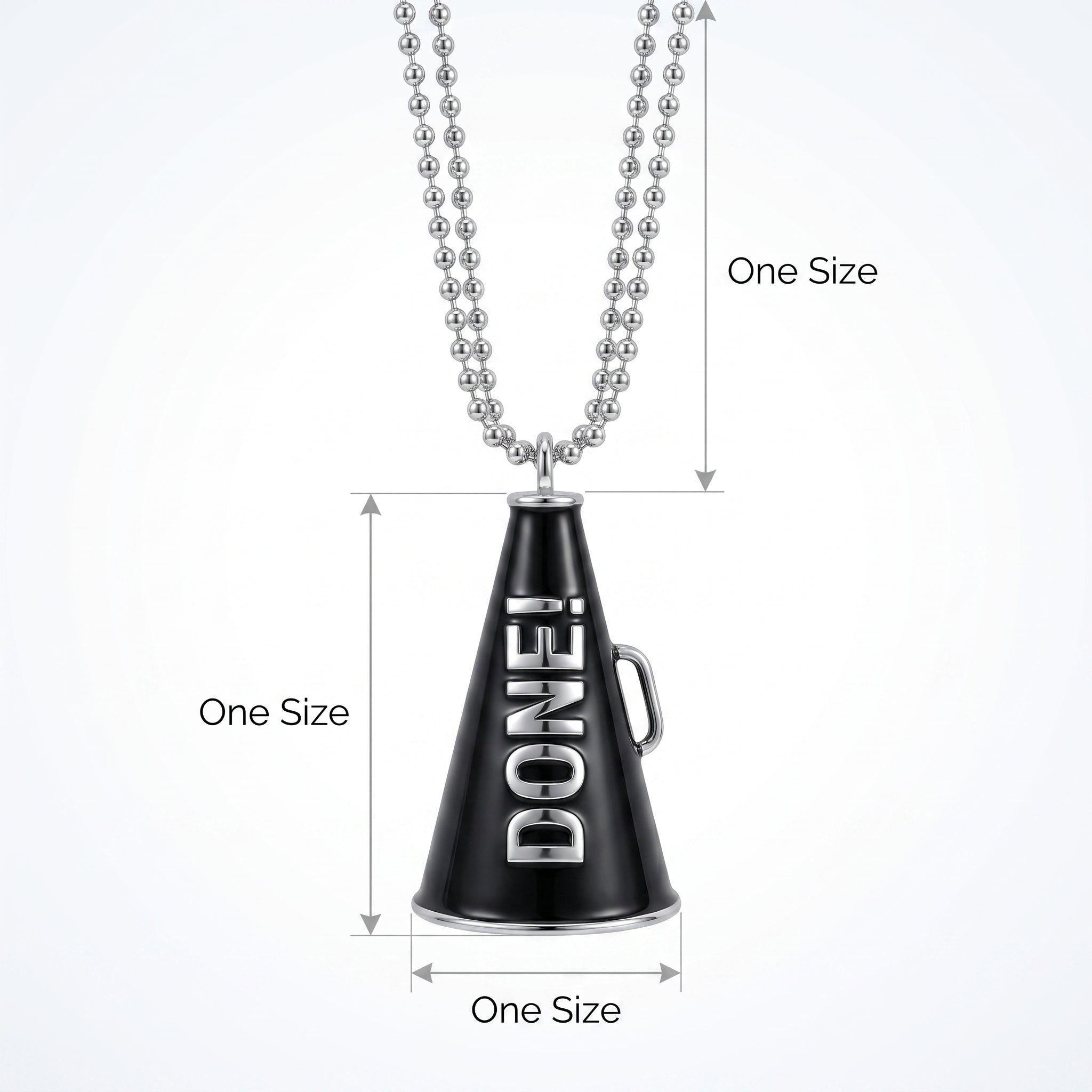 "DONE!" Graduation Megaphone Necklace