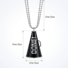 "DONE!" Graduation Megaphone Necklace