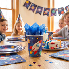 Blast Off Space-Themed 9 oz Paper Cups - 8 Pack