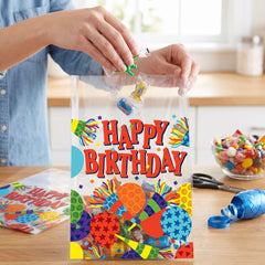 Festive Birthday Horns Plastic Table Cover